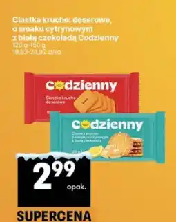 Delikatesy Centrum Ciastka kruche: deserowe, o smaku cytrynowym z białą czekoladą Codzienny oferta