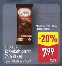 ALDI Czekolada gorzka 74% Choceur oferta