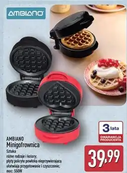 ALDI Gofrownica mini 550 w Ambiano oferta