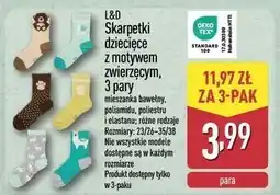 ALDI Skarpetki dziecięce 35/38 Lily & Dan oferta