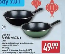 ALDI Patelnia wok 26 cm Crofton oferta