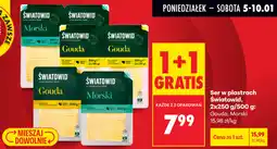 Biedronka Światowid - ser w plastrach, Gouda lub Morski, 2x250g/500g oferta