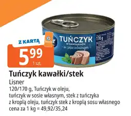 E.Leclerc Tuńczyk kawałki/stek Lisner oferta