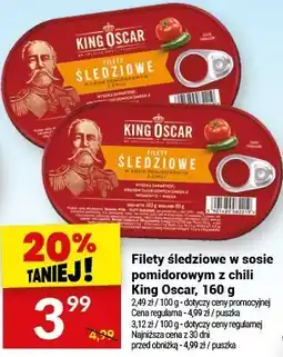 Twój Market Filety śledziowe w sosie pomidorowym z chili King Oscar oferta