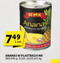 Groszek Ananas w plastrach MK oferta