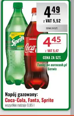 Eurocash Napój gazowany Coca-Cola, Fanta, Sprite oferta