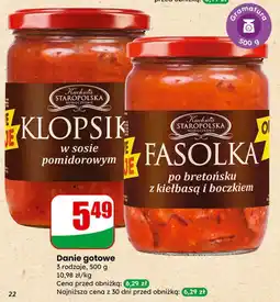 Dino Danie gotowe Fasolka po bretońsku z kiełbasą i boczkiem Kuchnia Staropolska oferta