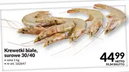 Makro Krewetki białe, surowe 30/40 oferta