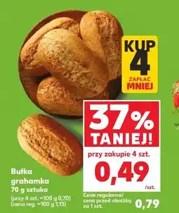 Kaufland Bułka grahamka 70g sztuka przy zakupie 4 szt oferta