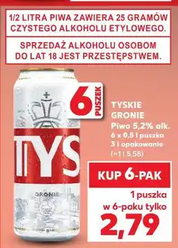 Kaufland Tyskie Gronie Piwo 5,2% oferta