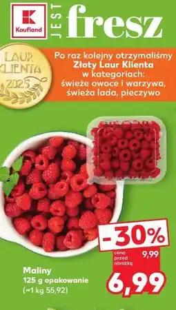 Kaufland Maliny 125 g opakowanie oferta
