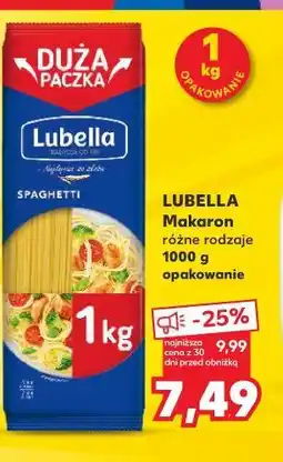 Kaufland Lubella Makaron różne rodzaje oferta