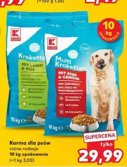 Kaufland Karma dla psów, różne rodzaje, 10 kg opakowanie oferta