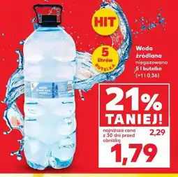 Kaufland Woda źródlana niegazowana, 5 l butelka oferta