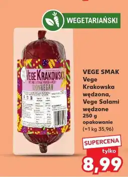 Kaufland VEGE SMAK Vege Krakowska wędzona, Vege Salami wędzone oferta