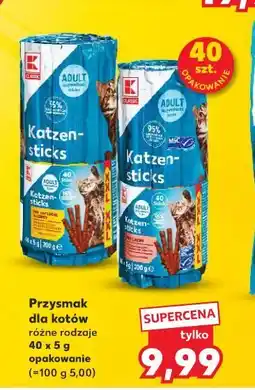 Kaufland Przysmak dla kotów, różne rodzaje, 40 x 5 g opakowanie oferta