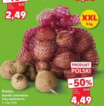 Kaufland Polskie buraki czerwone 3 kg opakowanie oferta