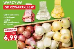 Kaufland Cebula różowa, czosnkowa, słodka 500 g opakowanie oferta