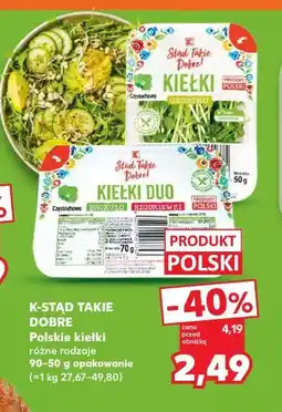 Kaufland K-STĄD TAKIE DOBRE Polskie kiełki różne rodzaje 90-50 g opakowanie oferta