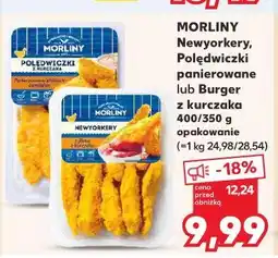 Kaufland Morliny Newyorkerki, Polędwiczki panierowane lub Burger z kurczaka 400/350 g oferta