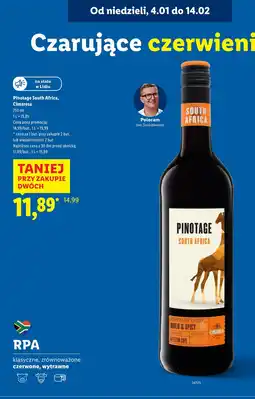 Lidl Wino Pinotage South Africa oferta