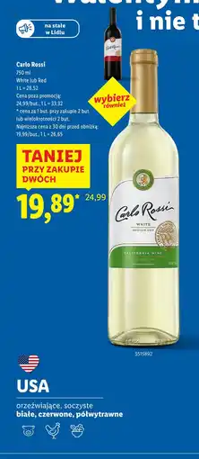 Lidl Wino Carlo Rossi White oferta