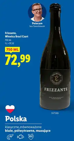 Lidl Wino półwytrawne frizzante Winnica Braci Czart oferta