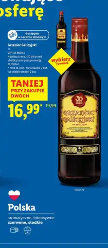 Lidl Wino gorąca malina Grzaniec Galicyjski oferta