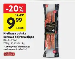 Intermarche Kiełbasa polska surowa dojrzewająca BALCERZAK oferta