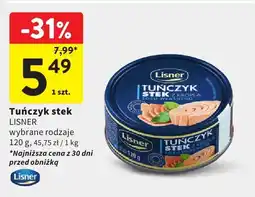 Intermarche Tuńczyk stek LISNER wybrane rodzaje oferta