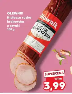 Kaufland Kiełbasa sucha krakowska z szynki oferta