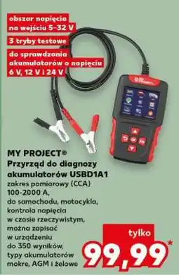 Kaufland MY PROJECT Przyrząd do diagnozy akumulatorów USBD1A1 oferta