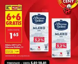 Biedronka Mleko UHT 3,2% Mleczna Dolina, 1l oferta