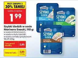 Biedronka Szybki śledzik w sosie Marinero Snack, 110 g oferta