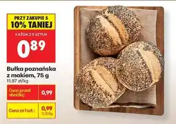 Biedronka Bułka poznańska z makiem, 75 g oferta