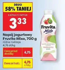 Biedronka Napój jogurtowy Fruvita Mixo, 700 g oferta