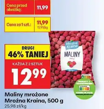 Biedronka Maliny mrożone Mroźna Kraina, 500 g oferta