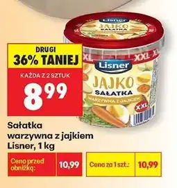 Biedronka Sałatka warzywna z jajkiem Lisner, 1 kg oferta