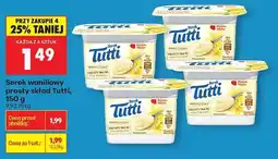 Biedronka Serek waniliowy prosty skład Tutti 150 g oferta