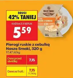 Biedronka Pierogi ruskie z cebulką Nasze Smaki, 320 g oferta