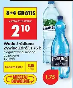 Biedronka Woda źródlana Żywiec Zdrój, 1,75 l oferta