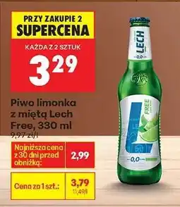 Biedronka Piwo limonka z miętą Lech Free, 330 ml oferta