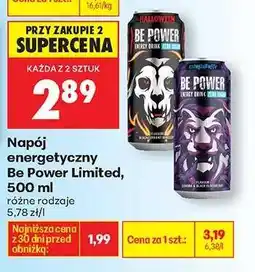Biedronka Napój energetyczny Be Power Limited, 500 ml oferta