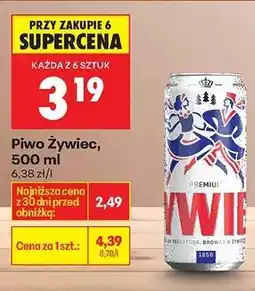Biedronka piwo Żywiec 500 ml oferta