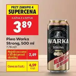 Biedronka Piwo Warka Strong, 500 ml oferta