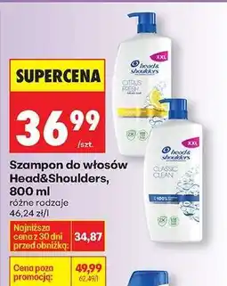 Biedronka Szampon do włosów Head&Shoulders, 800 ml oferta