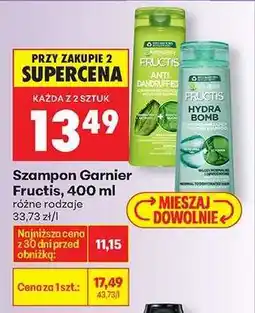 Biedronka Szampon Garnier Fructis 400 ml oferta