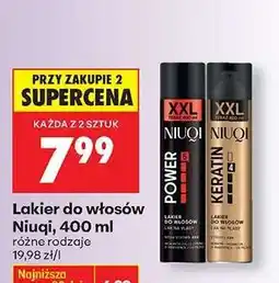 Biedronka Lakier do włosów NIUQI, 400 ml oferta