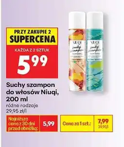 Biedronka Suchy szampon do włosów Niuqi 200 ml oferta