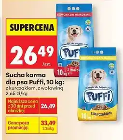 Biedronka Sucha karma dla psa Puffi, 10 kg oferta